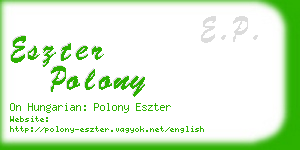 eszter polony business card